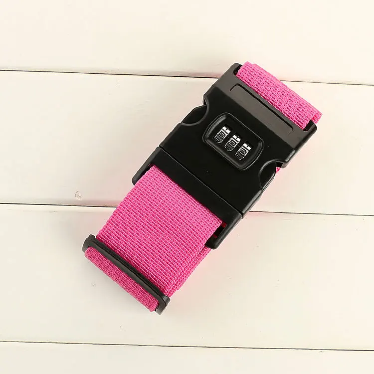 Luggage Strap Cross Belt Packing Adjustable Travel Suitcase Nylon 3 Digits Password Lock Buckle Strap Baggage Belt