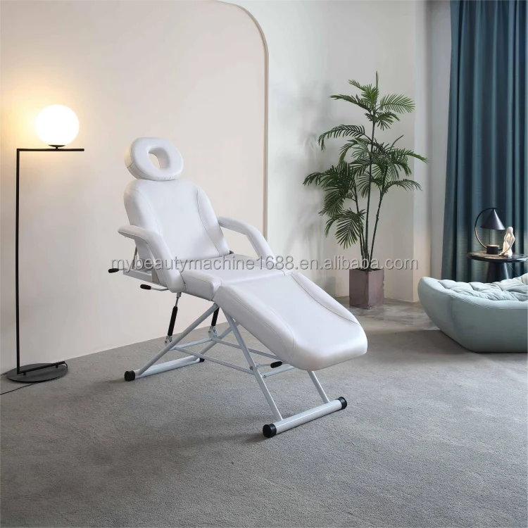 New Design Adjustable White Beauty Salon Furniture High Adjustable Spa Lash Bed Facial Massage Bed