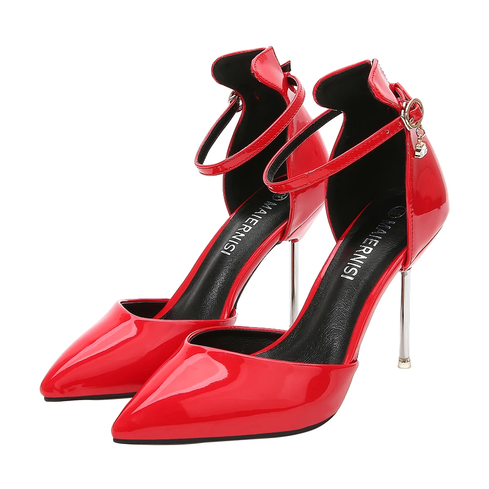 Sell high quality at a low price sexy girls wearing pointed toe stiletto high heel strappy