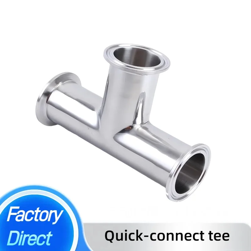 Proper Price Top Quality 304 Stainless Steel Food Grade Sanitary Pipe Clamps Branch Tee Fittings
