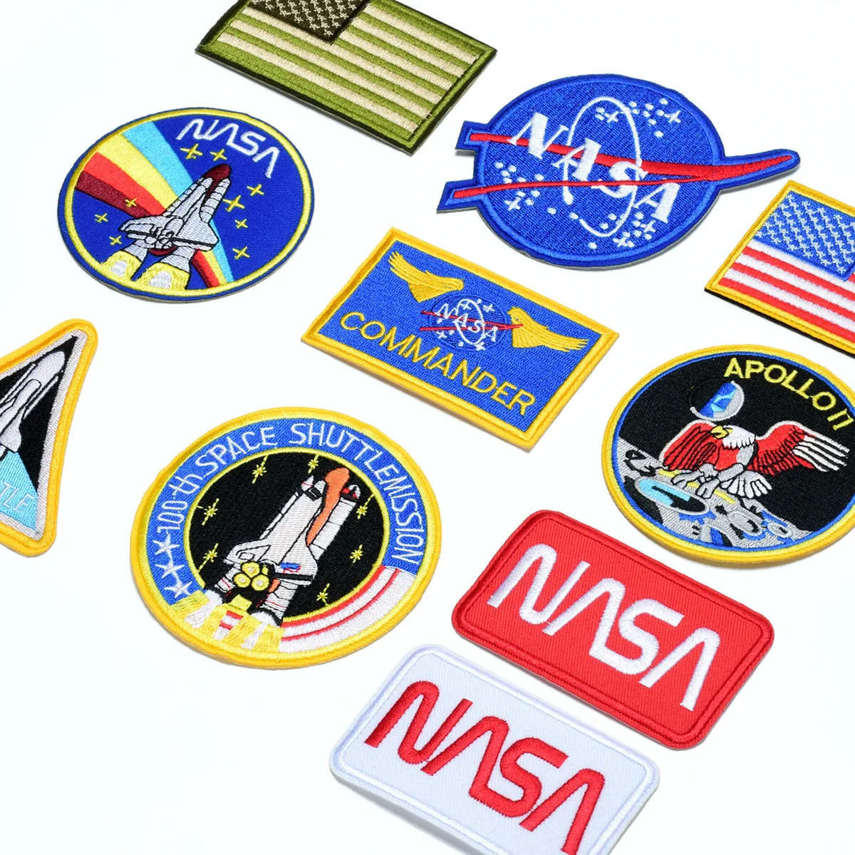 Новый дизайн космический корабль планета ракета астронавт вышивка nasa Утюг на тканый патч для одежды