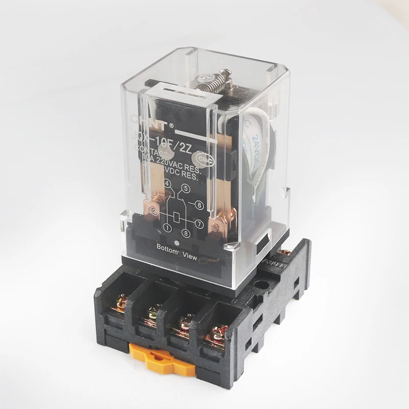 wholesale 100% new CHINT small electromagnetic intermediate relay  JQX-10F/2Z AC220V 8-pin AC general 220V10A 2NO2NC good price