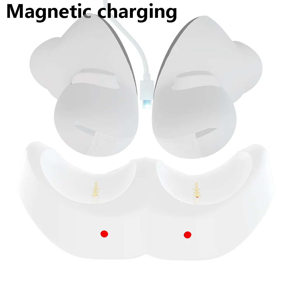 Accessories Station with 2pcs Rechargeable Batteries Controllers Charging Dock for Meta Quest 3
