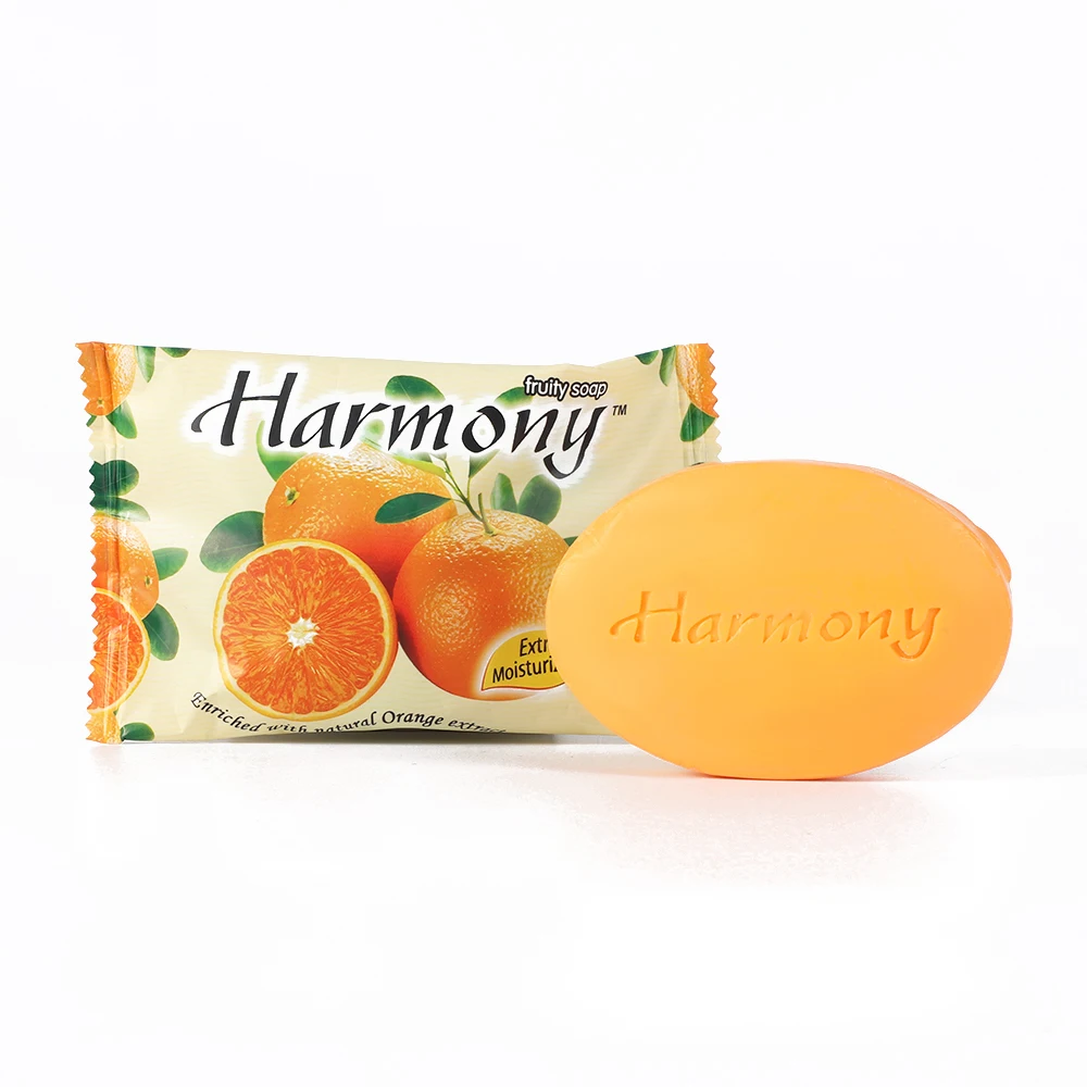 Factory Wholesale 75g Harmony Soap Orange Aroma High TFM Lemon Soap Whitening Jabon Harmony Fruity Soap 100g Parfum Savon