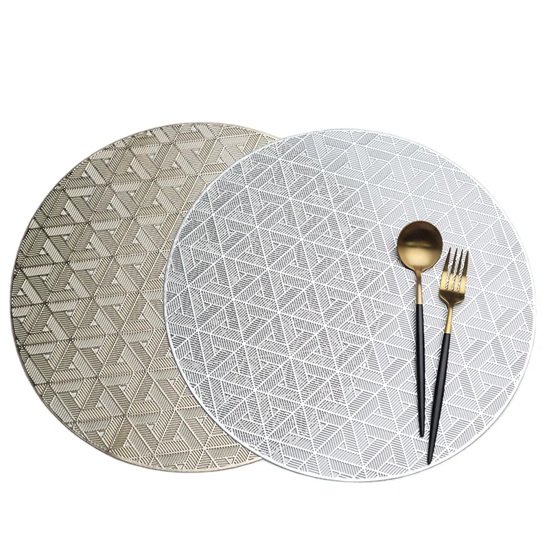 Новое поступление, золотой, серебряный круглый коврик для столовой, коврик для стола, Настольный коврик