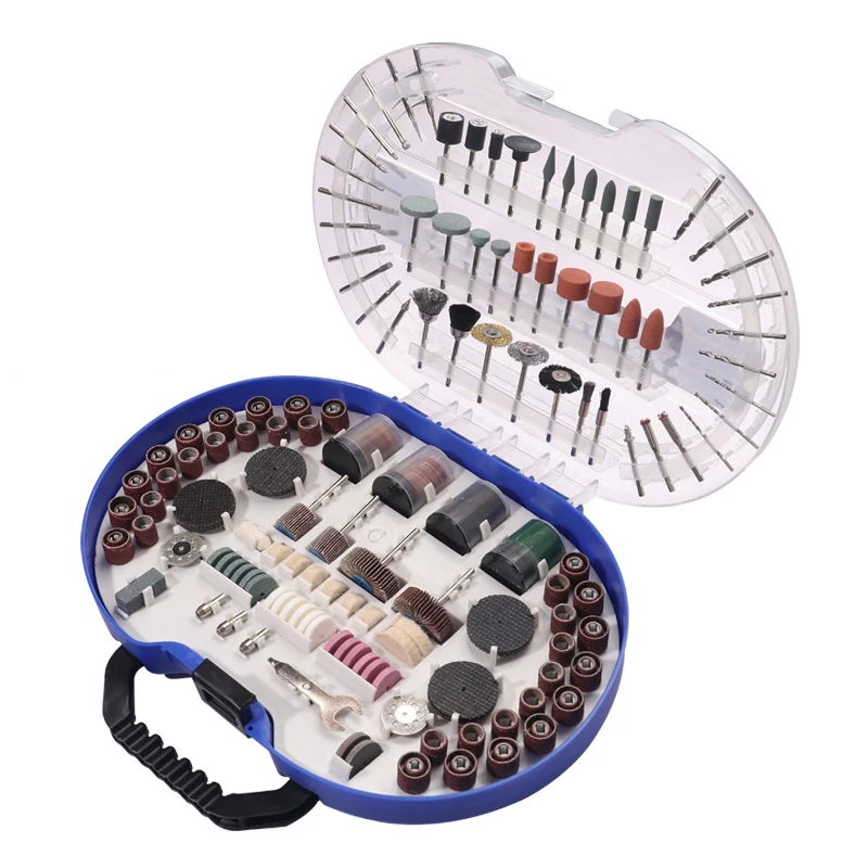 276 Pieces Mini Electric Drill Bit Kit Abrasive Rotary Tool Accessory Set for Dremel Sanding Polishing Cutting Engraving Tool Bi
