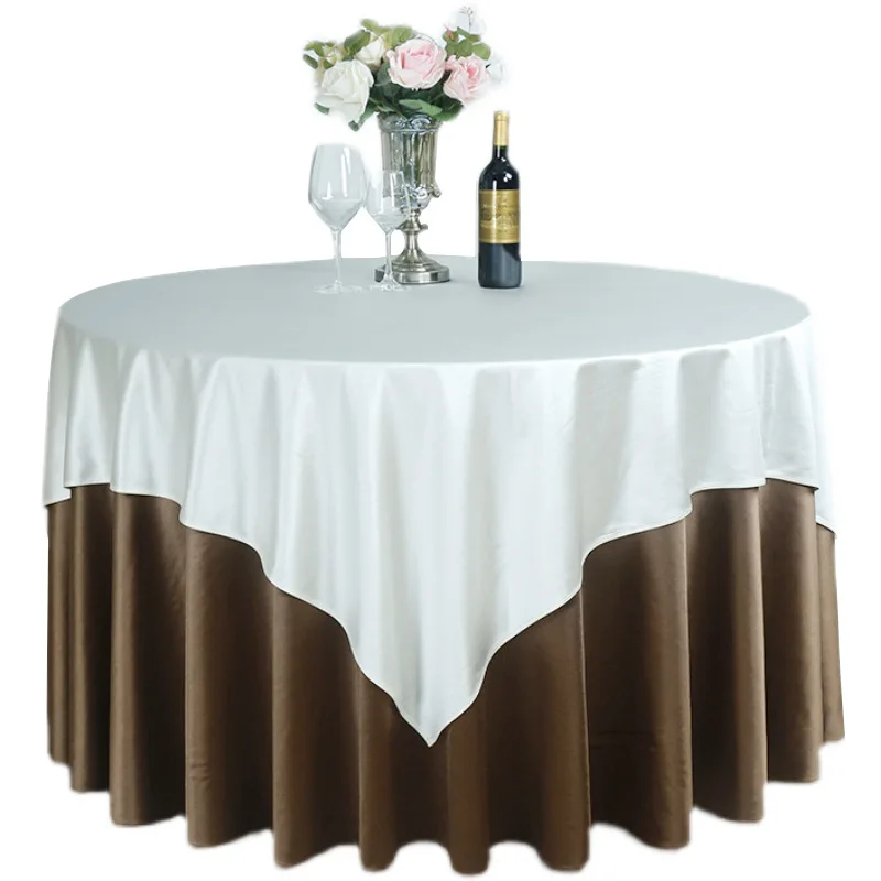 Утолщенная двойная круглая скатерть, популярный дизайн, 120 дюйма, для ресторанов и отелей