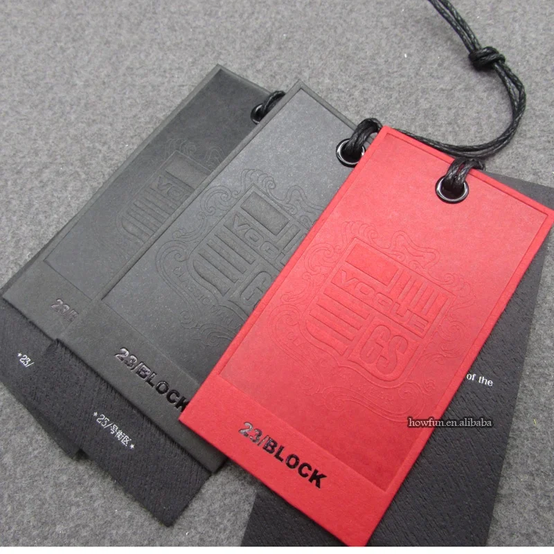 Texture Paper Embossed logo Paper Tag