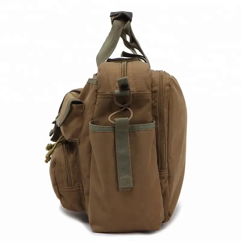 Прочная винтажная холщовая сумка-мессенджер через плечо с несколькими карманами для ноутбука в стиле милитари для тяжелых условий эксплуатации для мужчин