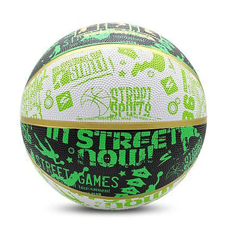 Graffiti Basketball Natural Rubber Surface Butyl Bladder Basket Ball Official Size 7 Training Balls Streetball