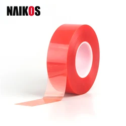 4965 красная двухсторонняя прозрачная полиэфирная прочная акриловая клейкая лента ПЭТ