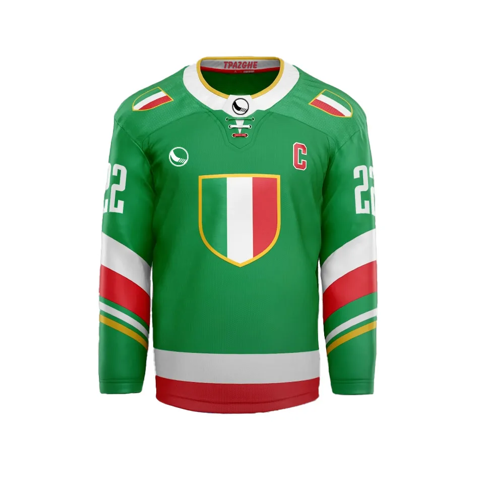 custom team sublimation camouflage hockey jersey