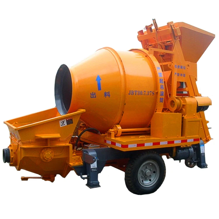 electrical concrete mixer with pump cement mixer with pump hose mini concrete mixer with pump machine