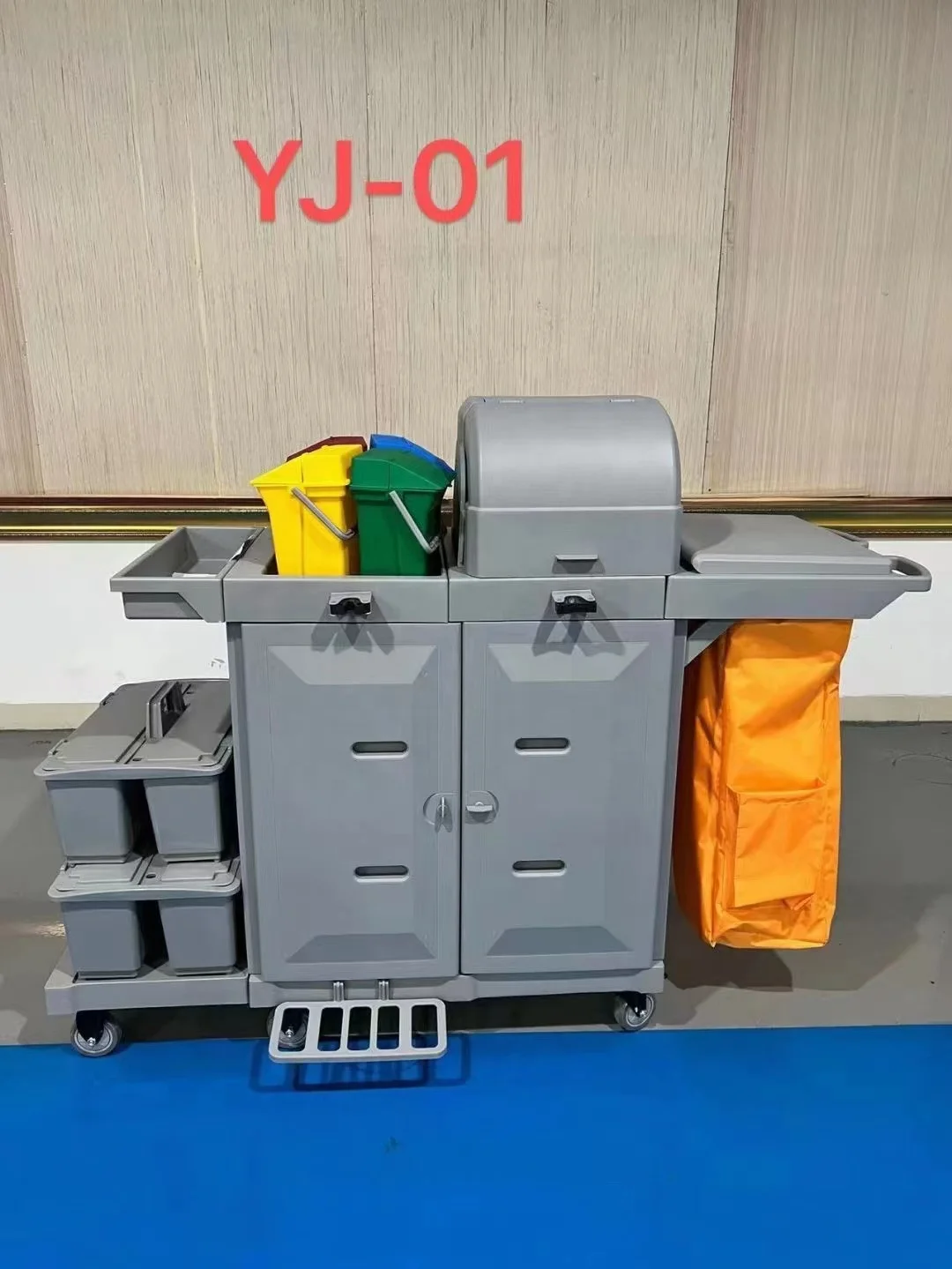 2024 Новая тележка для уборки YJ01 в гостиничном номере пластиковая уборщиков