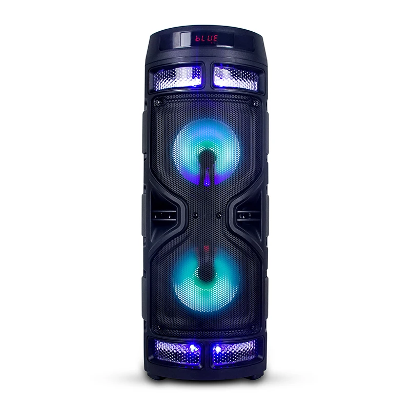 Высококачественные портативные bluetooth-колонки Deluxe беспроводные с FM-радио караоке светодиодной подсветкой записью USB