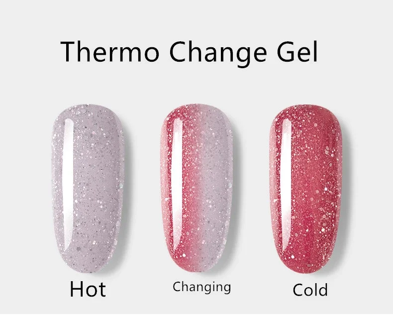 
Low Moq organic nail no shrinkage polish oem temperature change color uv gel 