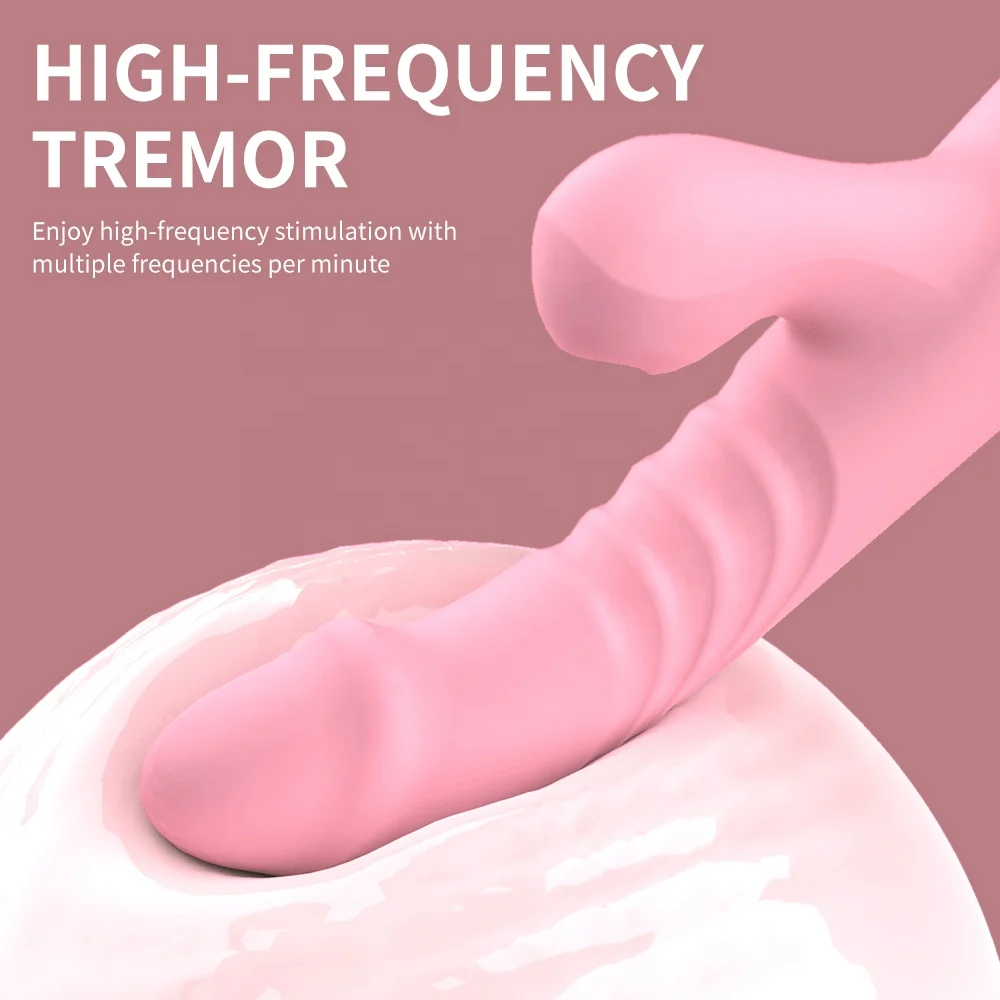 Manufacturer 3 in 1 rabbit dildo massager toy g-spot clitoral vibrator women sucking vibrator thrusting vibrator