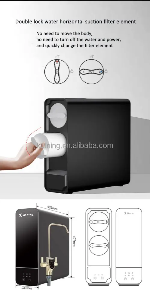 Water Filter 4 Stage Portable Domestic Drinking Water Purifier For Home Reverse Osmosis Water