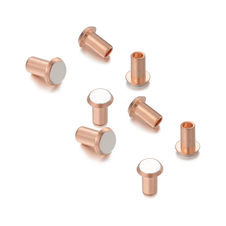 Electrical AgCdO Silver Copper Welding Contacts Bimetal Rivet