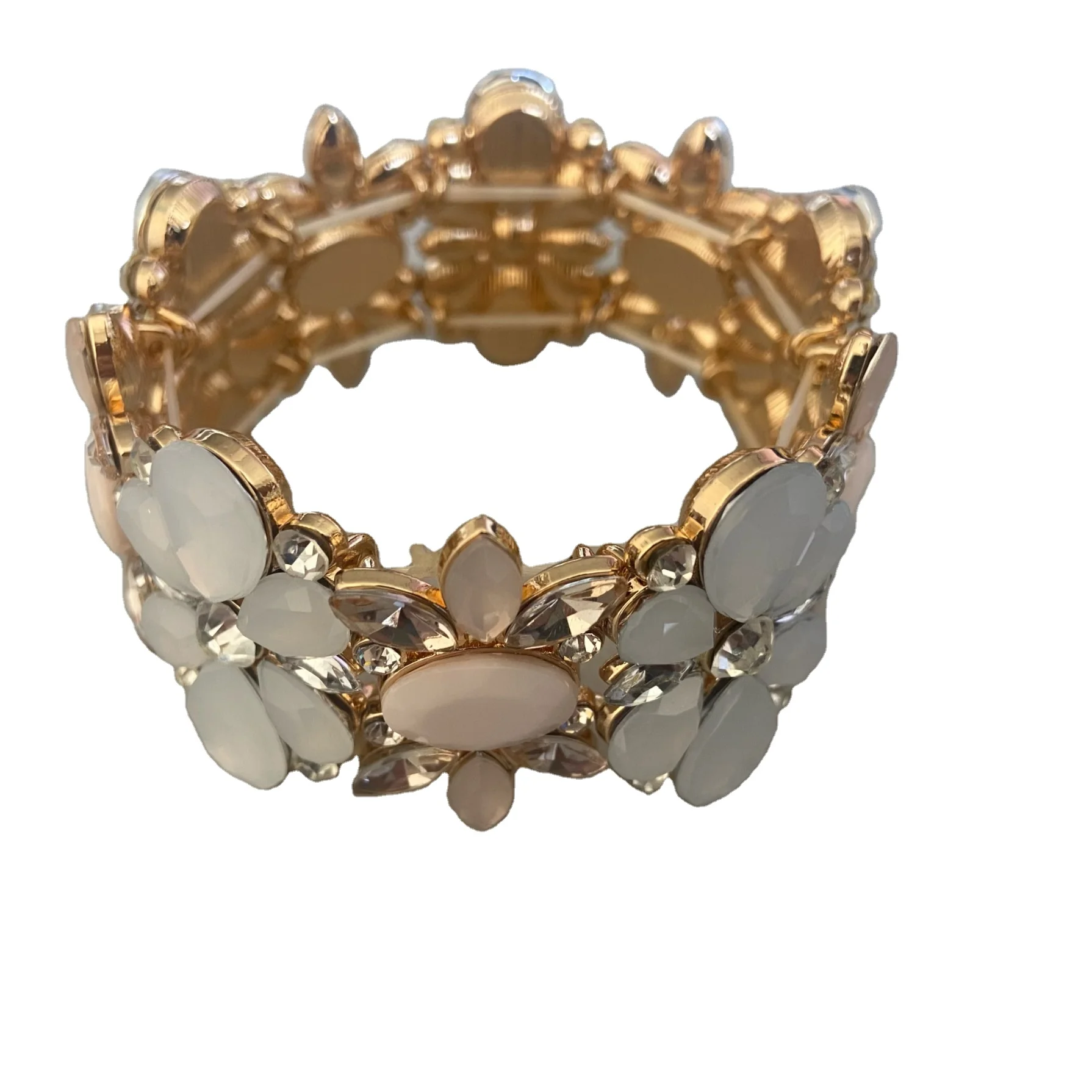 Exotic crystal hollow bracelet with Mona Lisa bracelet