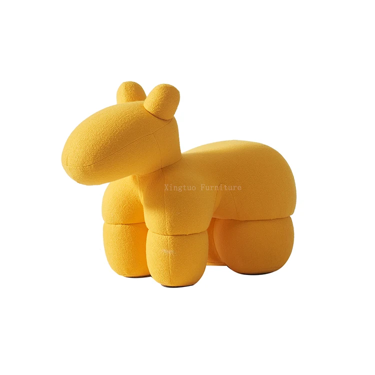 Wholesale best fabric design animal modern lounge chairs blue modern leisure pony chair