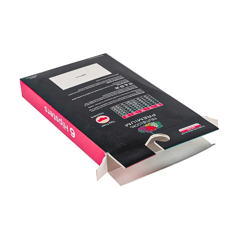 Wholesale Square Hanging Underwear Panties Packaging Box Boxes Paper Box