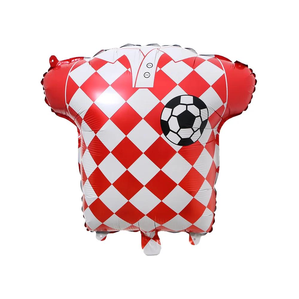 Football World Cup European Cup Jersey Modeling Balloons Uniform Aluminum Film Fans Gathering Venue Layout for Parties