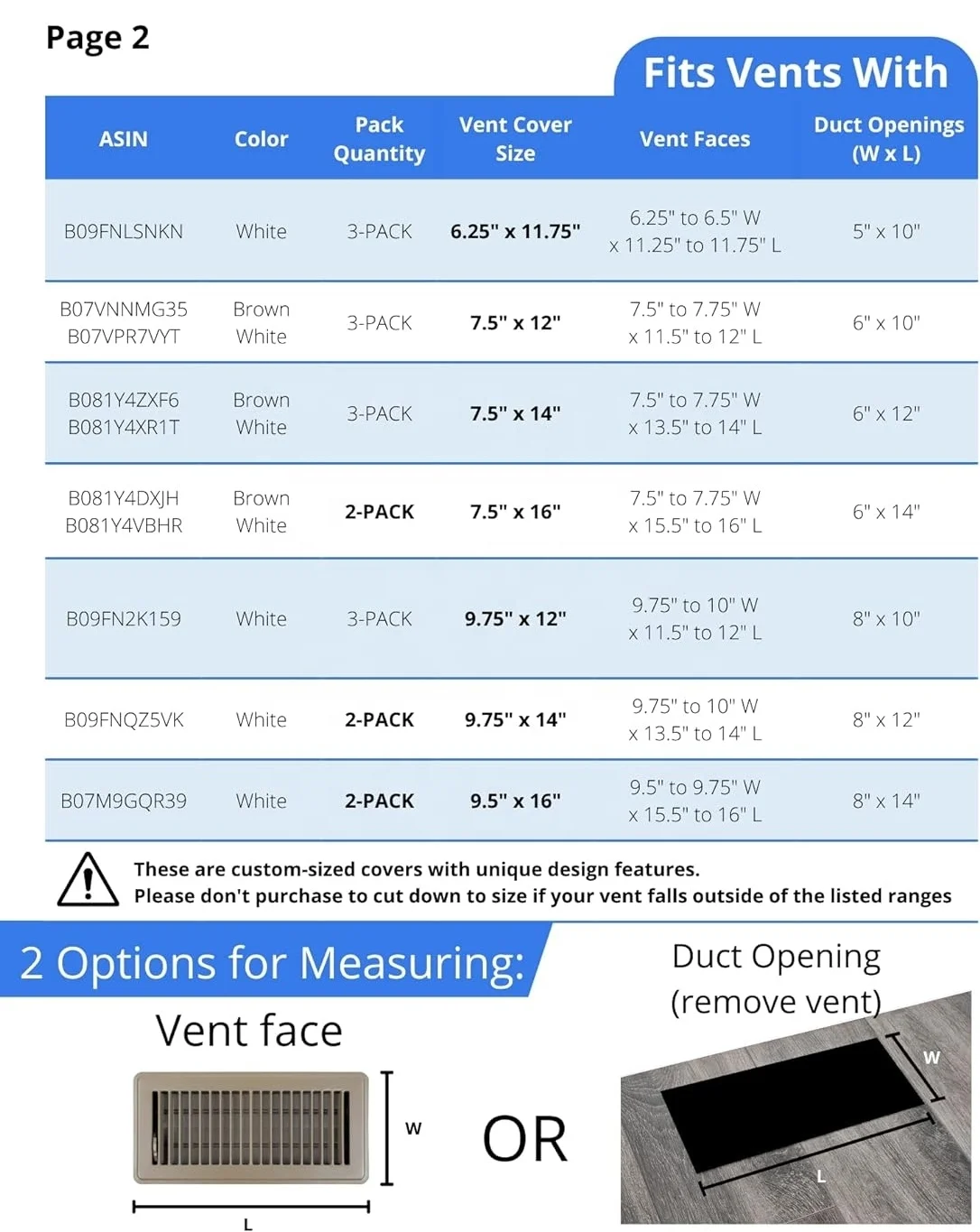 Customized Flexible Brown HOME floor decoration Floor Air Vents and Registers strong magnetic vent covers (3-pack)