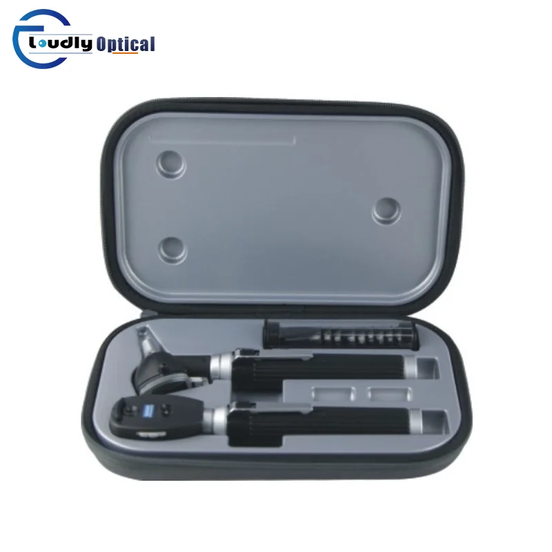 100% Новый громкий бренд 3,5 в волоконно-оптический РЕНТ диагностический набор офтальмоскоп отоскоп DM6C + OT8C