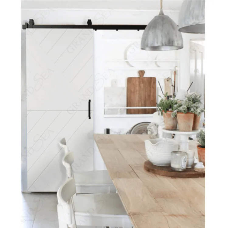 Grandsea European Farm Design Barn Door Indoor Hanging Sliding Door High Quality Interior Partition Solid Wood Barn Door