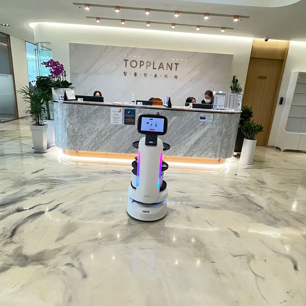 Humanoid Waiter Robot With Super Big Screen For Greeting Service Robot Restaurant Hotel Service