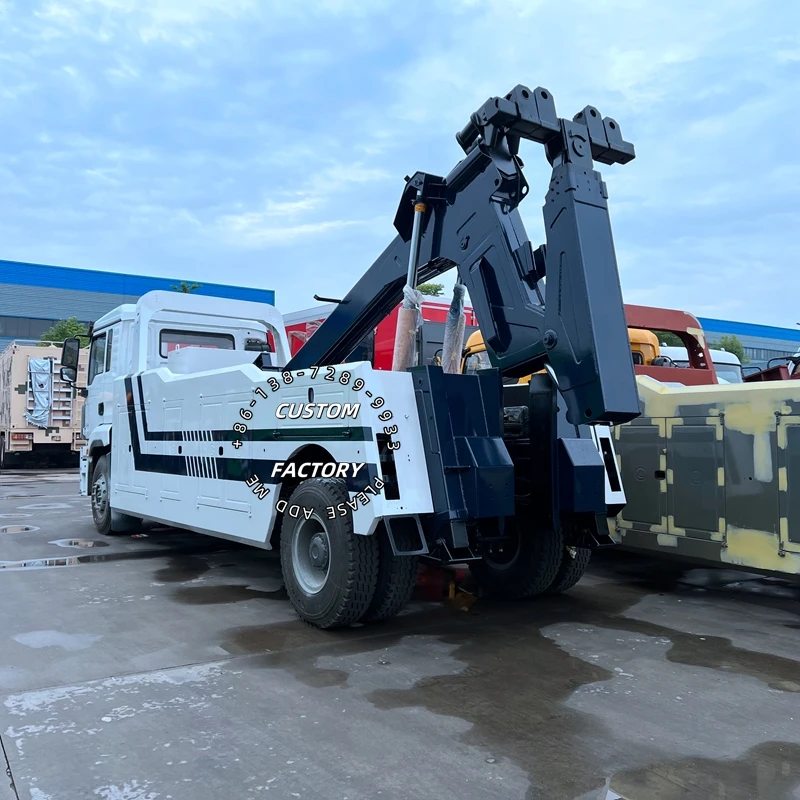 Shacman CKD SKD 13 tons Tow Truck 16 Ton Tow Truck with Crane & Hydraulic Rear towing for isuzu