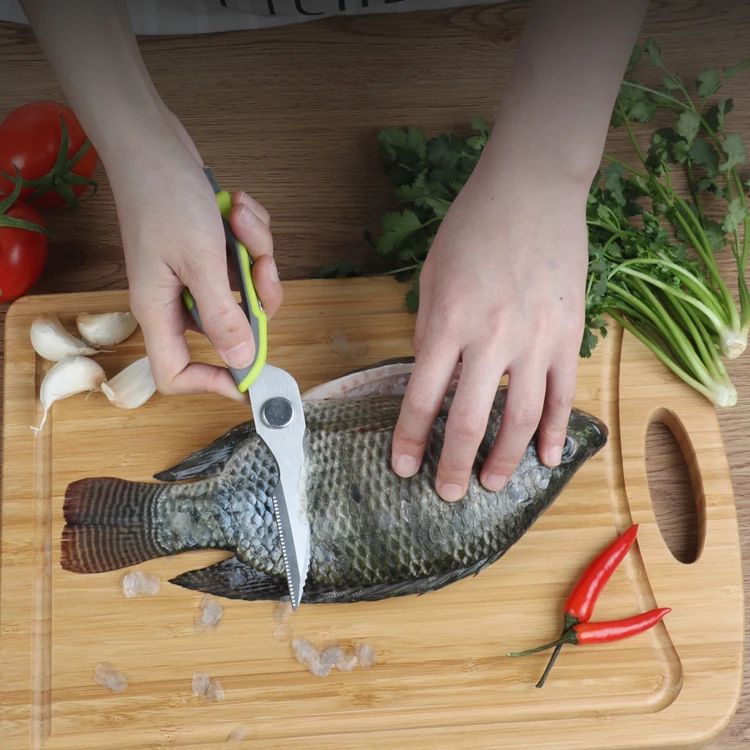  Кусачки для куриных костей 2 в 1 Многофункциональные кухонные ножницы из нержавеющей стали съемные