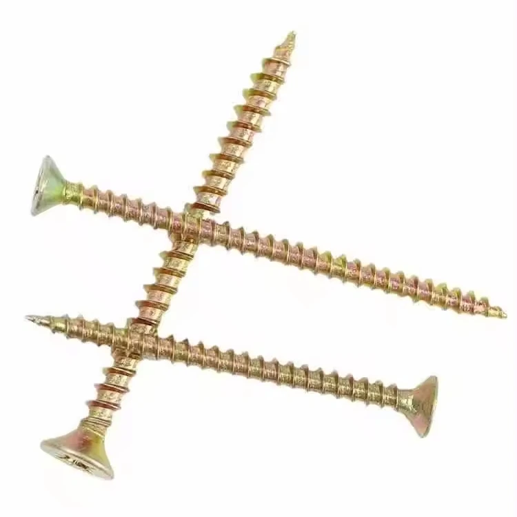 Wood Screws with Yellow Ceramic Coating, Premium Outdoor Rust Resistant Self Taping Screws