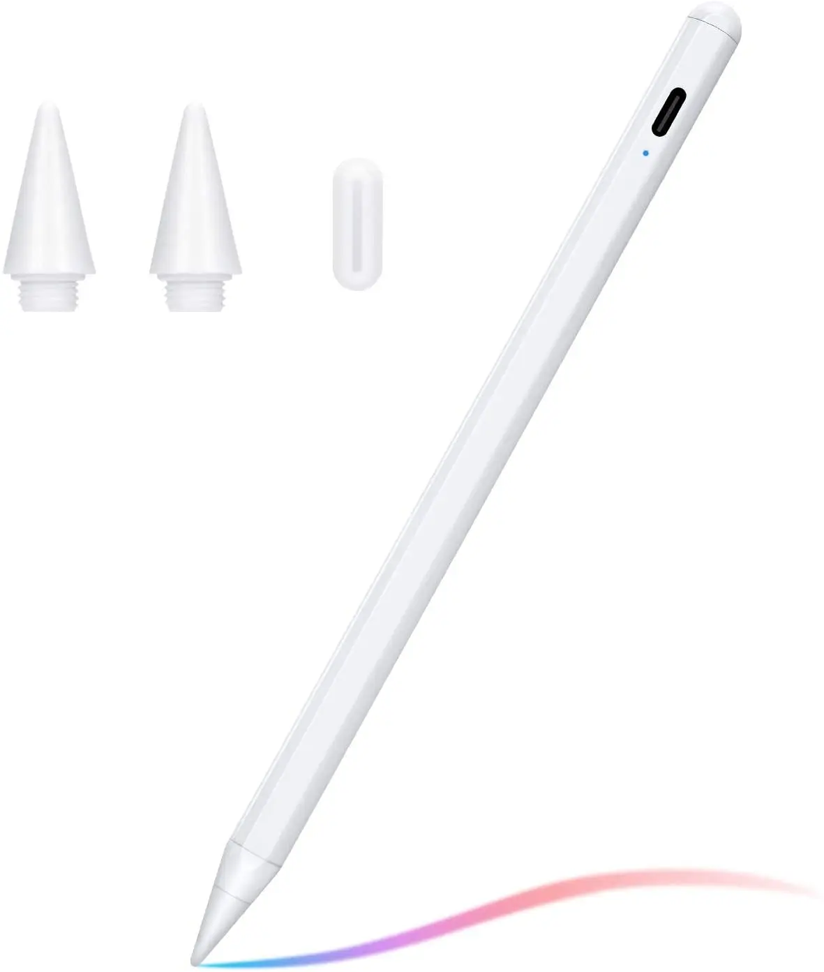 2021 Trending Rechargeable Black White Capacitive Pen Touch Screen Stylus Pencil for Universal Tablet