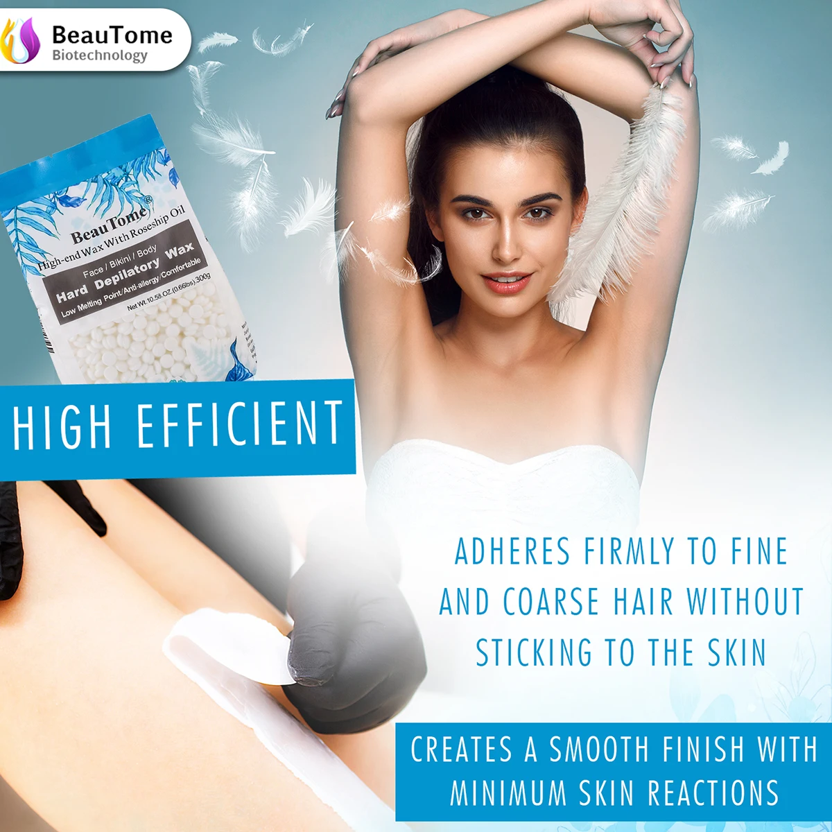 Rosin-Free Hard Wax Beans Depilatory Hair Removal Hot Wax Bikini Body OEM Target Face Bikini Sensitive Area