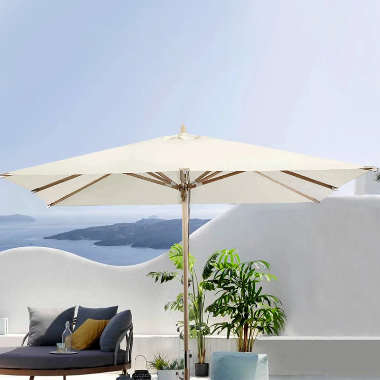 Уличный зонт из Букового дерева для внутреннего дворика, настольный зонт для пляжа, двора, сада