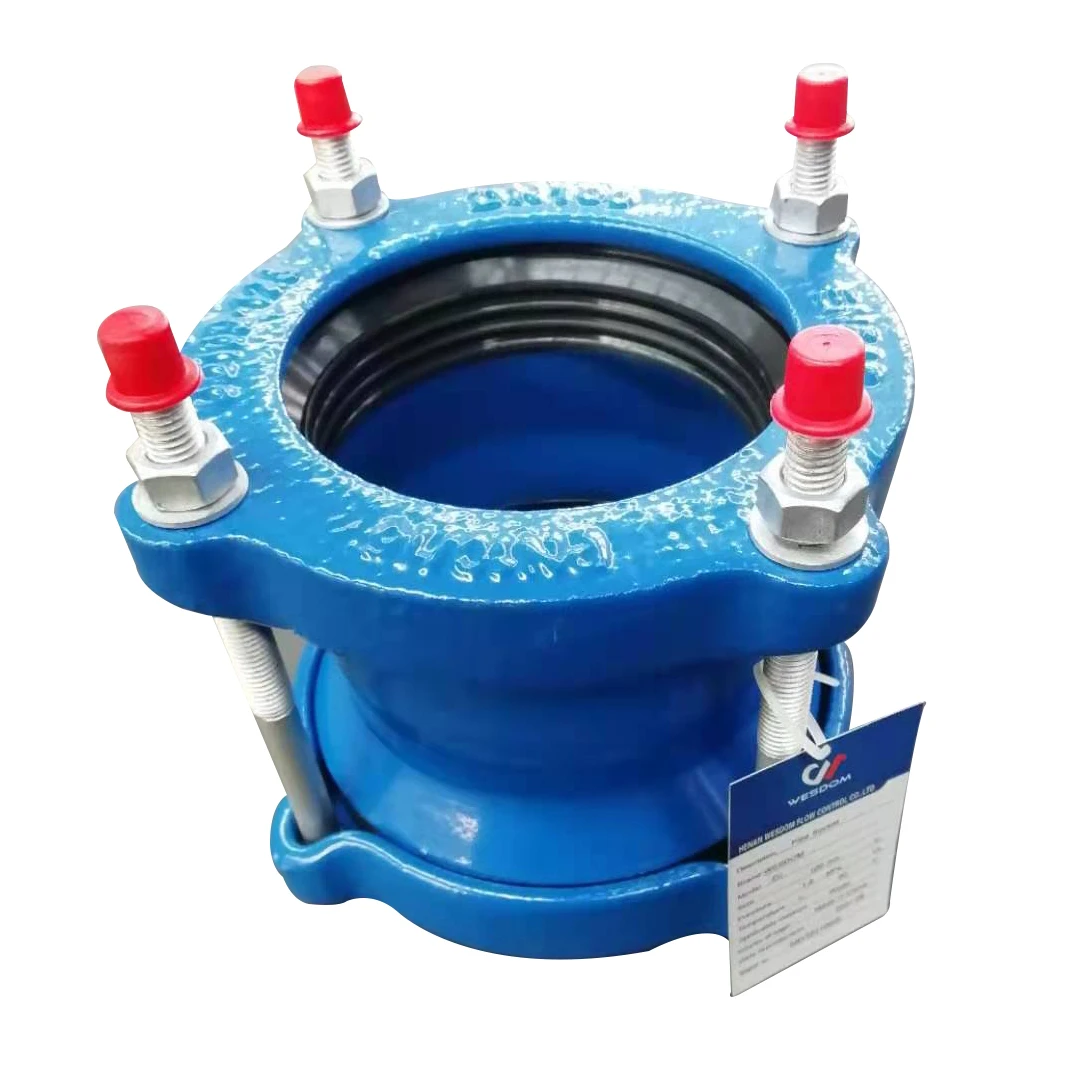 WESDOM manufacturing expansion flexible rubber coupling PN16 HDPE ductile iron flexible rubber couplings for pipes