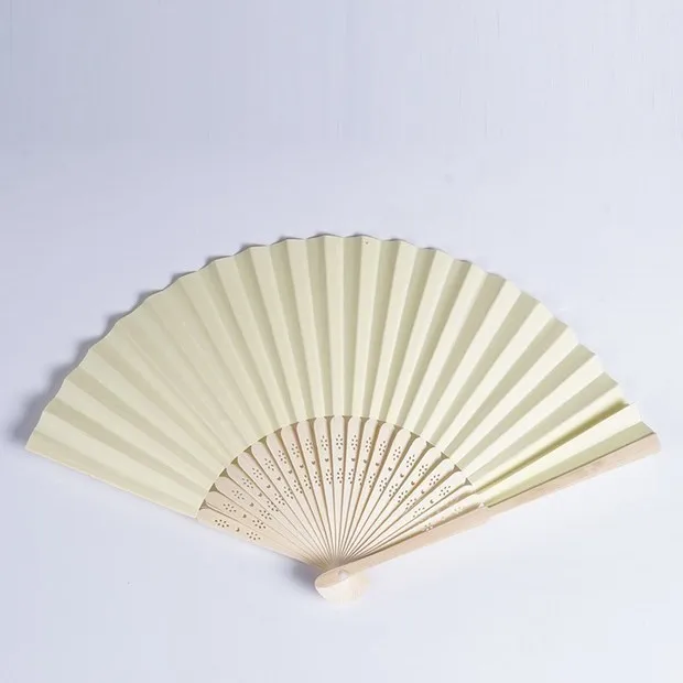 Custom Chinese Promotional Small Bamboo Fabric fan Folding Hand Held Paper Fans as Gift