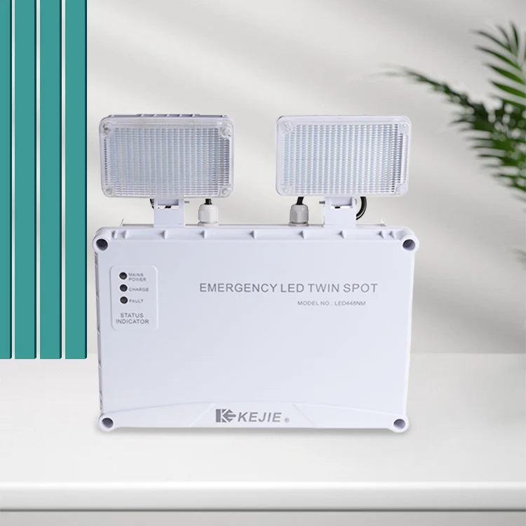 Wall Mounted Rechargeable Fire Fighting Channel Stairway Led Fire Fighting Double Headed Emergency Light