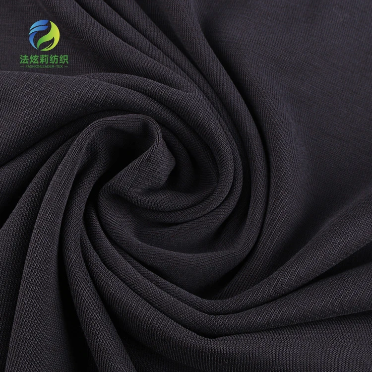 Imitate cupro comfortable 40s 190gsm 62%Modal 33%Polyester 5%spandex op sand washed single jersey rib knitted fabric for T-shirt