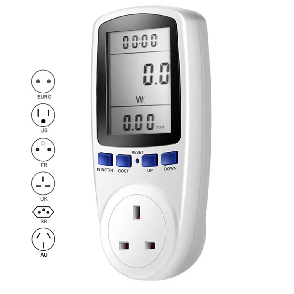 Hot Sale 120 V 15a American Standard Us Plug-in Digital Power Monitor Meter Usage Energy Watt Amp Volt Us Electricity Meter