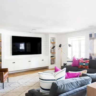 Ready Assembled Luxury Modern Living Room White Wooden Stand TV Cabinets