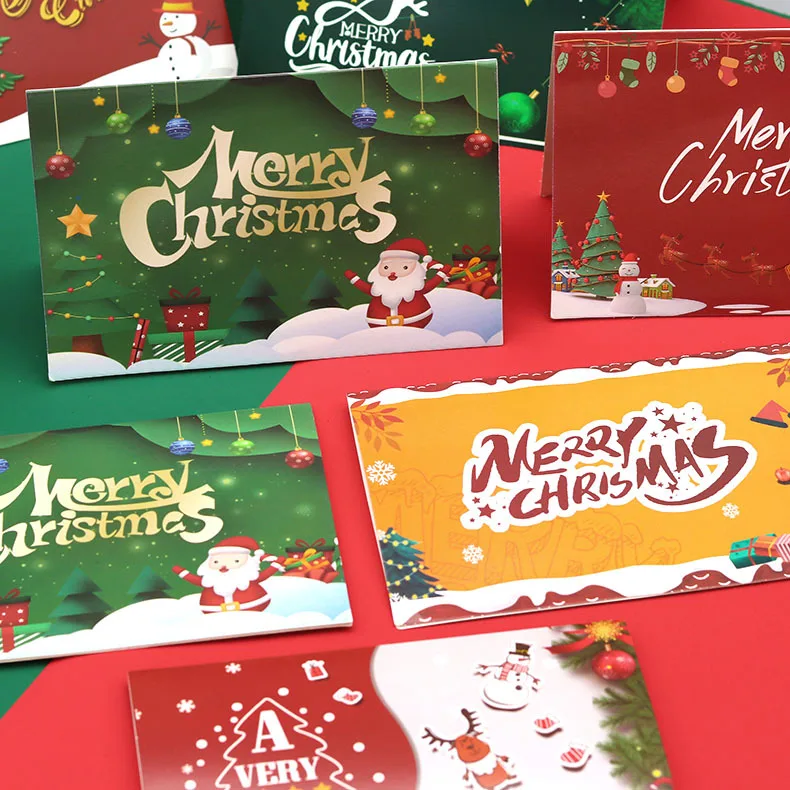 2024 Thick paper greeting card for Christmas, modern luxury basic christmas card with multiple design