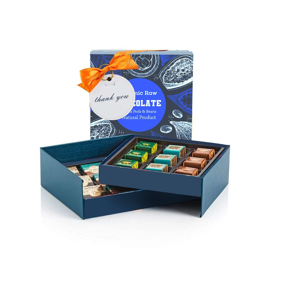 Customise Celebration 2 Piece Lid And Base Cajas Para Fresas Con Chocolate Con Division Truffles Display Gift Box For Birthday