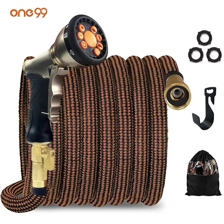 one99 expandable garden water hose 25FT 50FT 75FT 100FT 150FT retractable garden tools irrigation hose customizable hose holder
