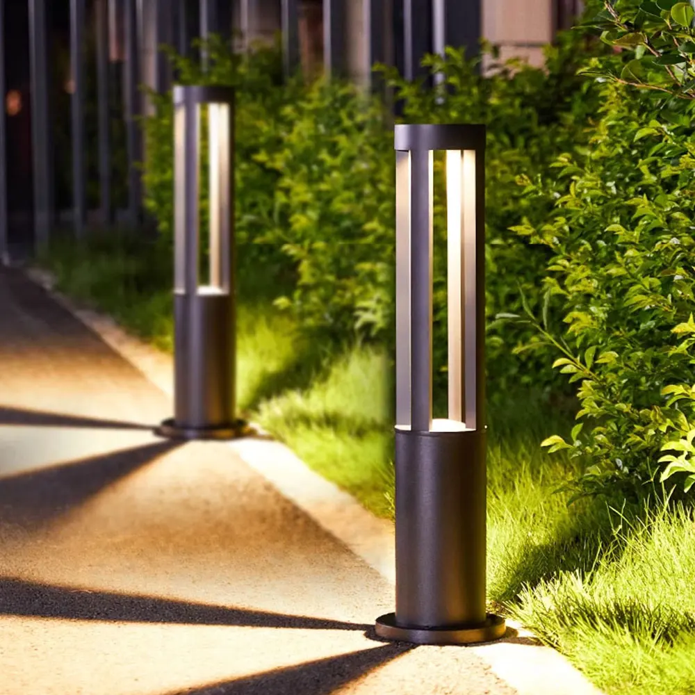 Modern Simple LED Garden Light Aluminum Square Lawn Lamp with IP65 Rating AC Power Supply for Outdoor Landscape & Park Lighting
