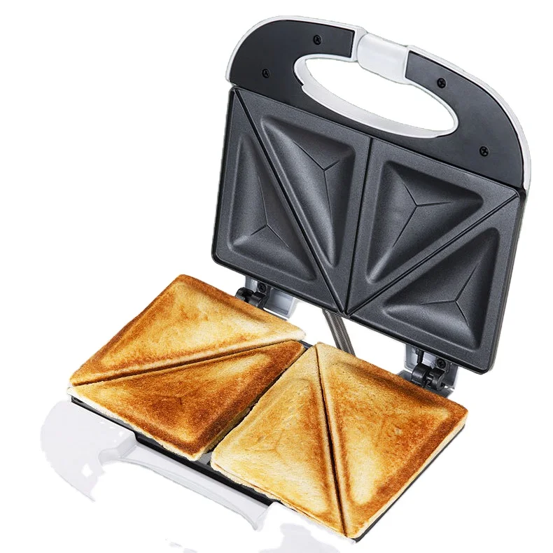 White Design Korea Style 750W House Small 1-2 Person Fast Meal Maker Panini Sandwich Making Machine