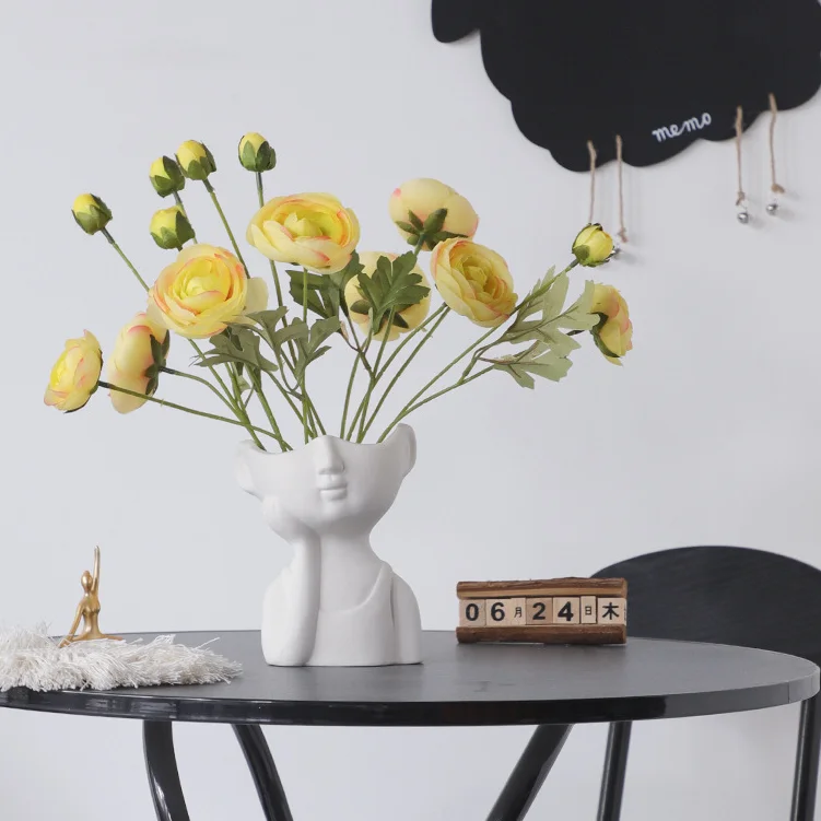 Wholesale  modern white ceramic vases for home decor porcelain ceramic vase