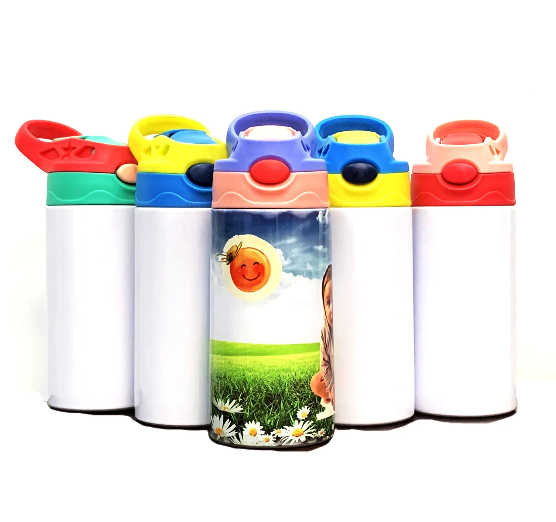 350ml 12 oz Kids Sippy Child Tumblers Cups Sublimation Water Bottle BPA FREE Feeding Sippy Bottle Kids Water Bottle Sublimation